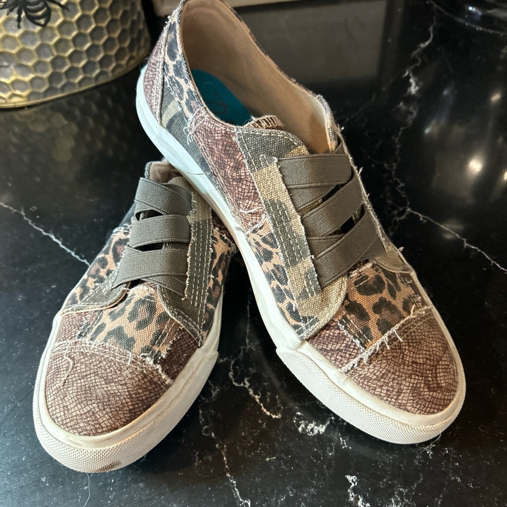 Blowfish Leopard Print Slip-On Sneakers